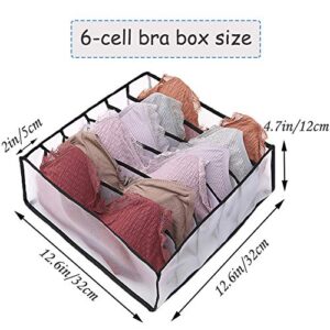 5 PCS Underwear Drawer Organizer Divider,Folable Closet Storage Drawer Divider Includes 6/7/7/11/11 Cell