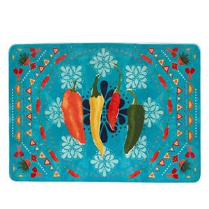 certified international fiesta rectangular platter,14" x 10" x 1", multicolor