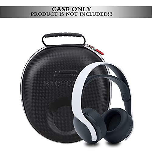 BTOPCASE Hard EVA Protective Carrying Storage Cover Case for Sony PULSE 3D Wireless Headset Sony PS5 Headset (Black with Slot)