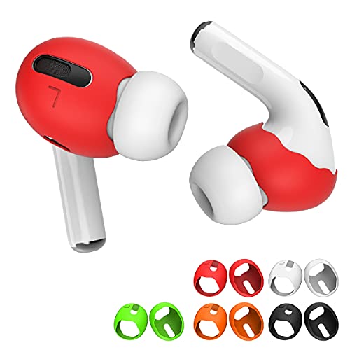 [5 Pairs] for AirPods Pro Ear Tips Covers, WQNIDE Silicone Anti-Slip/Dust/Shock Ear Covers Accessories Compatible with Apple AirPods Pro 1st Generation (5 Colors)