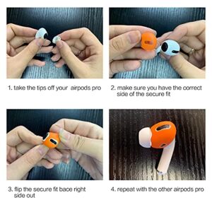 [5 Pairs] for AirPods Pro Ear Tips Covers, WQNIDE Silicone Anti-Slip/Dust/Shock Ear Covers Accessories Compatible with Apple AirPods Pro 1st Generation (5 Colors)