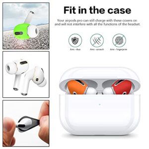 [5 Pairs] for AirPods Pro Ear Tips Covers, WQNIDE Silicone Anti-Slip/Dust/Shock Ear Covers Accessories Compatible with Apple AirPods Pro 1st Generation (5 Colors)