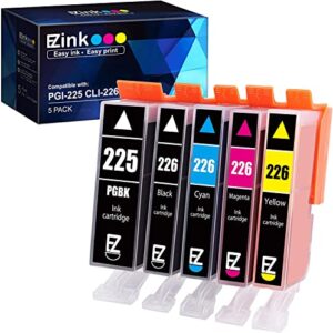 e-z ink (tm compatible ink cartridge replacement for canon pgi-225 cli-226 gi225 cli226 to use with pixma mx882 mx892 mx712 ix6520 ip4820 (1 large black, 1 cyan, 1 magenta, 1 yellow, 1 black) 5 pack