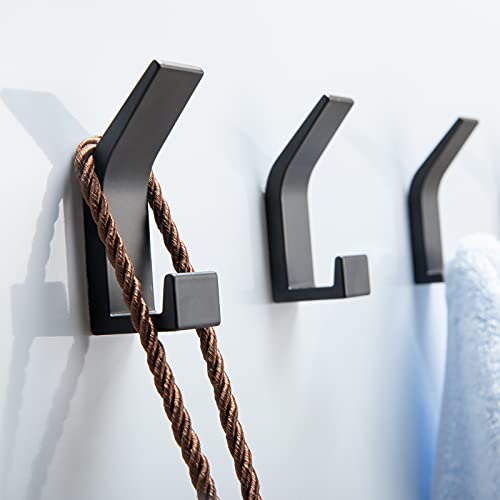 Adhesive Hooks Coat Hooks，Super Sticky Nail-Free Wall Hooks for Hanging Coats and Towels，Reusable ,Modern and Waterproof Hooks， Suitable for Any Scene，Wall Hooks 5 Pcs.