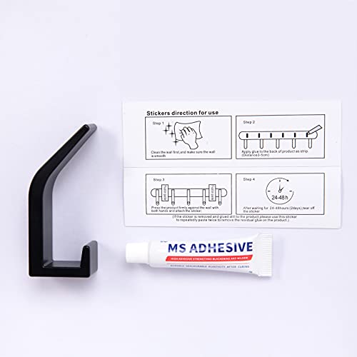 Adhesive Hooks Coat Hooks，Super Sticky Nail-Free Wall Hooks for Hanging Coats and Towels，Reusable ,Modern and Waterproof Hooks， Suitable for Any Scene，Wall Hooks 5 Pcs.