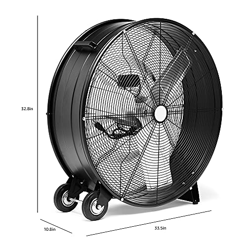 AmazonCommercial, Black 2-Speed 30-Inch Drum Fan