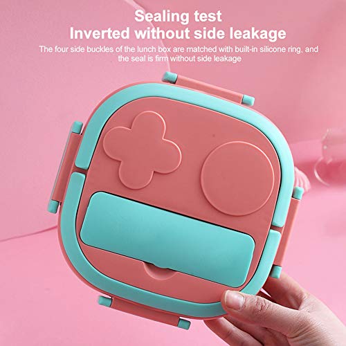 LVOERTUIG 550ML Stainless Steel Bento Insulated Lunch Box for Kids Toddler Girls, Eco Metal Portion Sections Leakproof Lid,Pre-School Kid Daycare Lunches and Snack Container Outdoor Picnic