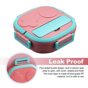 LVOERTUIG 550ML Stainless Steel Bento Insulated Lunch Box for Kids Toddler Girls, Eco Metal Portion Sections Leakproof Lid,Pre-School Kid Daycare Lunches and Snack Container Outdoor Picnic