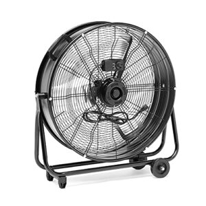 AmazonCommercial, Black 2-Speed Rotating 24-Inch Drum Fan