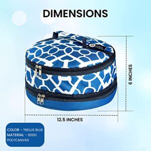 Pete's Choice Pie Carrier, Round Thermal Casserole Carrier, Reusable Insulated Lunch Cooler Bag, Lightweight and Durable, Bags for Picnic, Potluck Trip