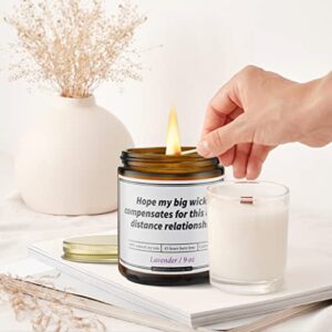 Long Distance Relationship Natural Soy Candle - Fun I Miss You Gifts for Boyfriend, Girlfriend, BFF, Best Friend, Her, Him, Women, Couples, Bestfriend Friendship Relationship Candle