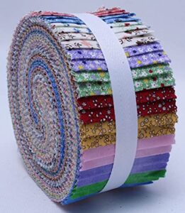 fields jelly roll vintage miniatures 1930's vintage quilting cotton strips 2.5 inch roll up precuts (m523.17)