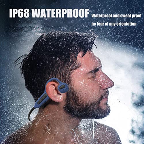 Bone Conduction Headphones Swimming Headphones Bluetooth IPX8 Waterproof Headphones for Swimming Bone Conduction Headphones with Microphone, 16G Memory