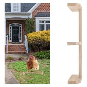 POPETPOP Chicken Perch Wooden Roosting Bar Chick Stand Trainning Perch Toy Coop Ladder Bird Toy for Coop and Brooder Large Bird
