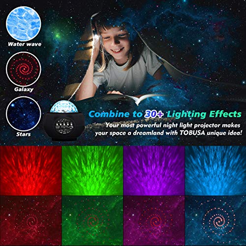 Nezylaf Star Night Light Projector, 3 in 1 Galaxy Starry Night Projector，Galaxy/Stars/Nebula Ocean Wave Projector with Remote Control&Bluetooth Music Speaker, Best Gift for Kids/Adults