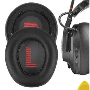 geekria quickfit protein leather replacement ear pads for jbl quantum 800 wireless headphones ear cushions, headset earpads, ear cups repair parts (black)