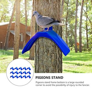 Balacoo 30Pcs Dove Rest Stand Lightweight Plastic Pigeon Perch Roost Bird Dwelling Stand Support Cage Accessories for Dove Pigeon and Other Birds Blue