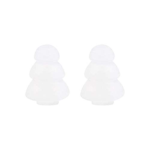 BLUEWALL Triple Flange Ear Tips Replacement Eartips Earbuds Gel Cushion for in-Ear Headphones, Fit Most Sony Senso TOZO JBL Earbuds with 3.8mm Connect Hole, Noise Isolation, S/M/L Size 9 Pairs, White