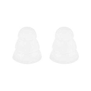 BLUEWALL Triple Flange Ear Tips Replacement Eartips Earbuds Gel Cushion for in-Ear Headphones, Fit Most Sony Senso TOZO JBL Earbuds with 3.8mm Connect Hole, Noise Isolation, S/M/L Size 9 Pairs, White