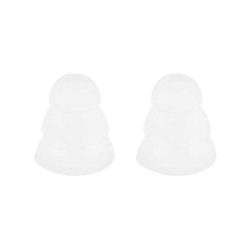 BLUEWALL Triple Flange Ear Tips Replacement Eartips Earbuds Gel Cushion for in-Ear Headphones, Fit Most Sony Senso TOZO JBL Earbuds with 3.8mm Connect Hole, Noise Isolation, S/M/L Size 9 Pairs, White