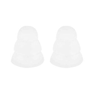 BLUEWALL Triple Flange Ear Tips Replacement Eartips Earbuds Gel Cushion for in-Ear Headphones, Fit Most Sony Senso TOZO JBL Earbuds with 3.8mm Connect Hole, Noise Isolation, S/M/L Size 9 Pairs, White