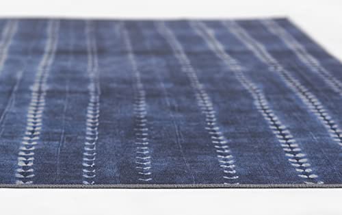 Novogratz by Momeni Bolt Polyester Denim Area Rug 9' X 12'