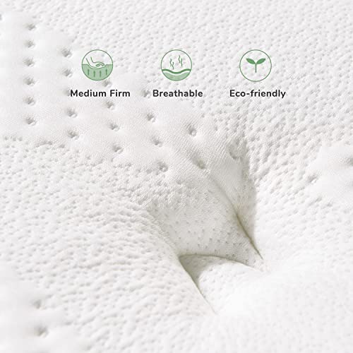 Novilla Queen Size Mattress, 12 Inch Hybrid Pillow Top Queen Mattress in a Box with Gel Memory Foam & Individually Wrapped Pocket Coils Innerspring for a Cool & Peaceful Sleep