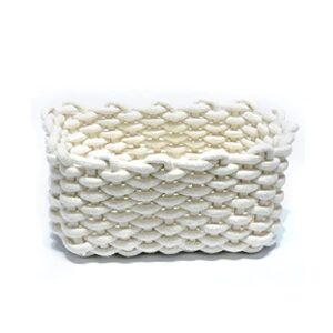 uxzdx hand-woven thick cotton storage box toy snack key sundries storage tray basket desktop storage box (color : white)