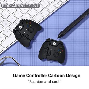 Cover for Airpods 2/1 Case, WQNIDE 6 in 1 Accessories Set Protective Airpods Cover, Unique Fashion Funny Cute 3D Cartoon Game Controller AirPod Silicone Case Cover Design for Boys Girls Men