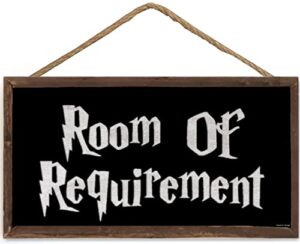 room of requirement wizardry hanging plaque magic gift bedroom toilet wood sign (us-g005)