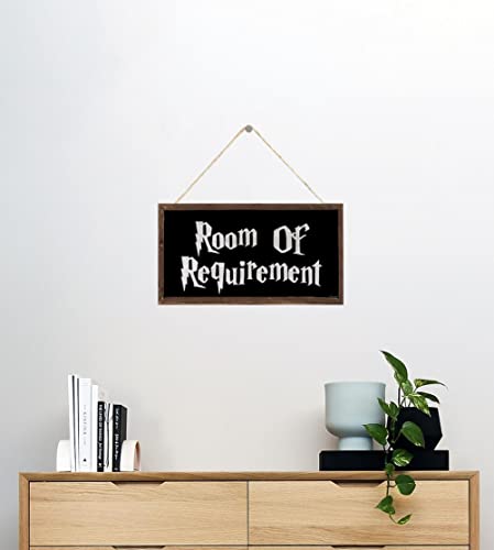 Room of Requirement Wizardry Hanging Plaque Magic Gift Bedroom Toilet Wood Sign (US-G005)