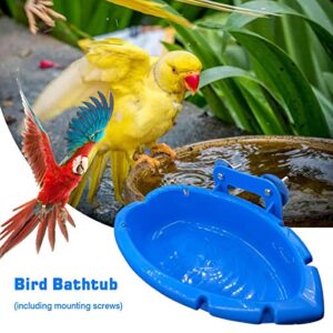 XUEF Bird Bath Tub Bowl Basin Parrot Cage Hanging Bathing Box Bathing Supplies Feeder Bird Cage Shower Accessories for Small Birds Parrots