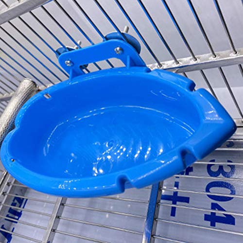 XUEF Bird Bath Tub Bowl Basin Parrot Cage Hanging Bathing Box Bathing Supplies Feeder Bird Cage Shower Accessories for Small Birds Parrots