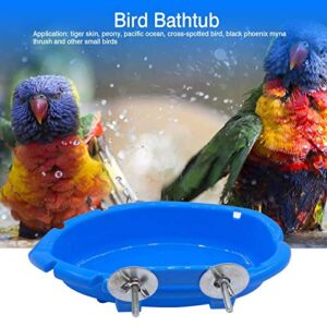 XUEF Bird Bath Tub Bowl Basin Parrot Cage Hanging Bathing Box Bathing Supplies Feeder Bird Cage Shower Accessories for Small Birds Parrots