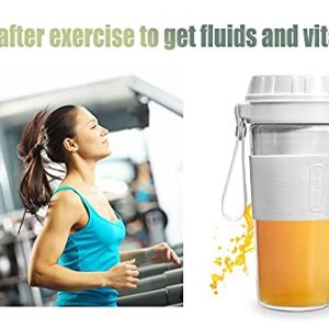 Portable Blender,Mini Blender for Shakes and Smoothies,50W High Power Personal Blender with Rechargeable USB, Made with BPA-Free Material Portable Juicer (White)