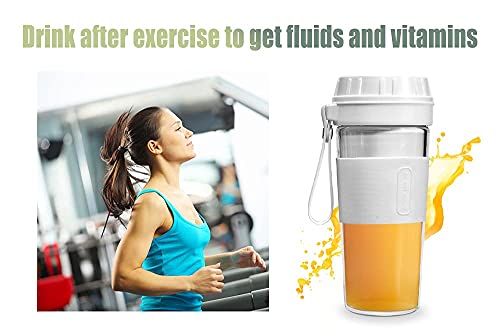 Portable Blender,Mini Blender for Shakes and Smoothies,50W High Power Personal Blender with Rechargeable USB, Made with BPA-Free Material Portable Juicer (White)