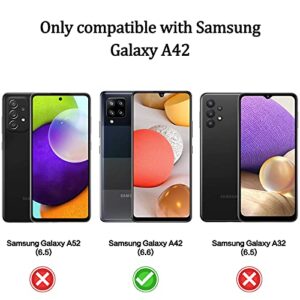 for Samsung Galaxy A42 5G Privacy Screen Protector, Anti Spy Anti Peeping Anti Scratch HD Tempered Glass Protective Glass Film Screen Protector for Samsung Galaxy A42 5G, Case Friendly, Easy Install (2 Pack - Black)