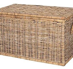 Kouboo Rattan Kobo Decorative Storage Trunk with Lid, Large