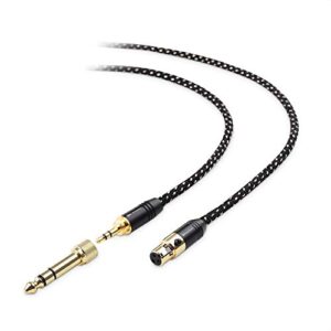 cable matters premium braided 3.5mm to mini xlr headphone cable 4 ft - compatible with beyerdynamic dt 1770 pro, dt 1990 pro, akg k240, k182, k175, k182, k245, k371, and q701 headphones