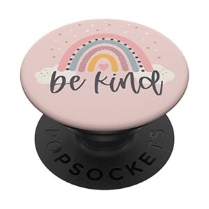 be kind - cute rainbow positive quotes inspirational saying popsockets swappable popgrip