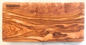 orchard hardwoods 12" artisan olive wood rectangle charcuterie board- handmade for cutting chopping, serving cheese, meats, fruit. decorative wooden tray, unique kitchen gift- 12x6x0.8