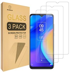 mr.shield [3-pack] designed for tcl 20 se [tempered glass] [japan glass with 9h hardness] screen protector with lifetime replacement