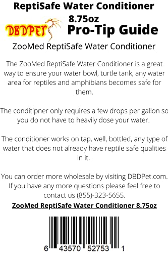 ReptiSafe Water Conditioner for Reptiles 8.75oz - Includes Attached DBDPet Pro-Tip Guide