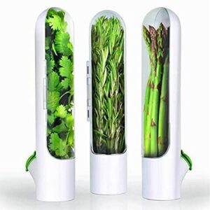 Fresh Herb Keeper, Vegetable Preservation Bottle Vanilla Keep-Fresh Cup Keeps Greens and Vegetables Fresh for Cilantro Mint Parsley Asparagus