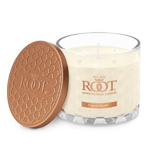 root candles honeycomb beeswax blend scented candle, 12-ounce, french vanilla