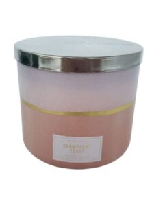 bath and body works, white barn 3-wick candle w/essential oils - 14.5 oz - 2021 core scents! (champagne toast)