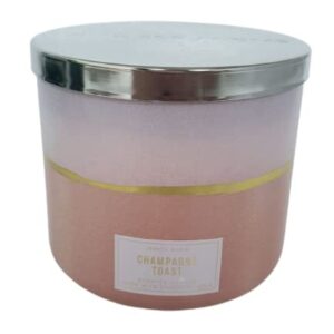 Bath and Body Works, White Barn 3-Wick Candle w/Essential Oils - 14.5 oz - 2021 Core Scents! (Champagne Toast)