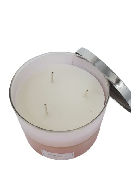 Bath and Body Works, White Barn 3-Wick Candle w/Essential Oils - 14.5 oz - 2021 Core Scents! (Champagne Toast)