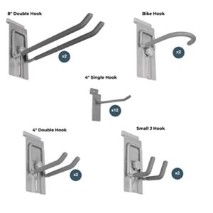 Crownwall 6" Basic Bundle (8x4 ft) with 20-Piece Locking Hook Kit (Graphite)