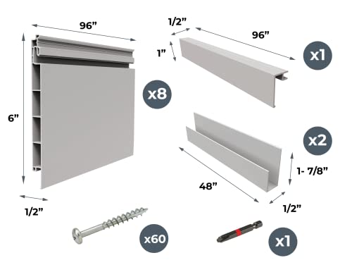 Crownwall 6" Basic Bundle (8x4 ft) with 20-Piece Locking Hook Kit (Graphite)